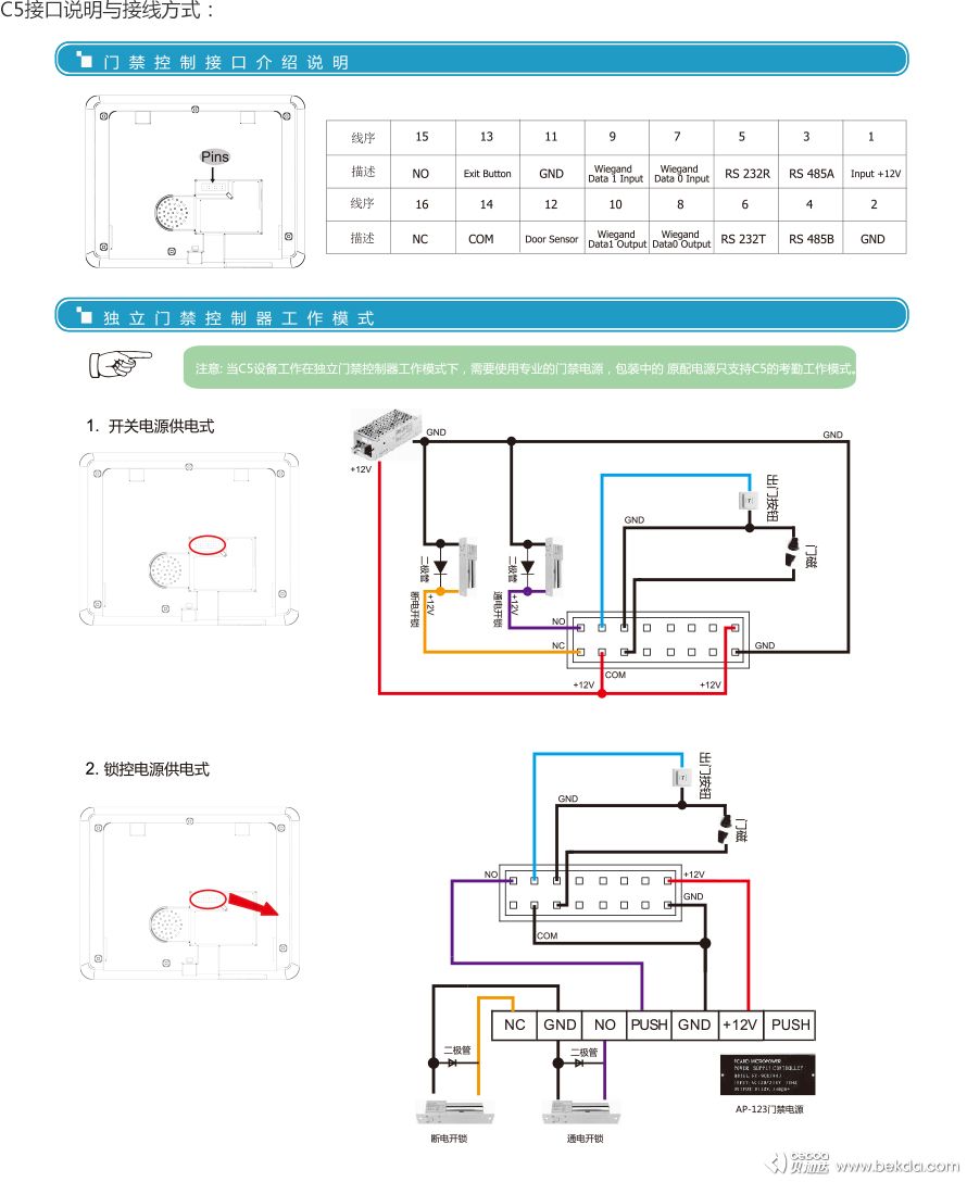 C5接口說(shuō)明與接線方式